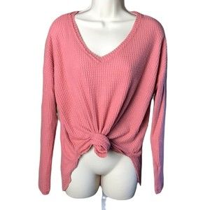 Wild Fable Cute Cozy T-Shirt ~ Sz XS ~ Long Sleeve ~ V-neck ~ Faded Rose